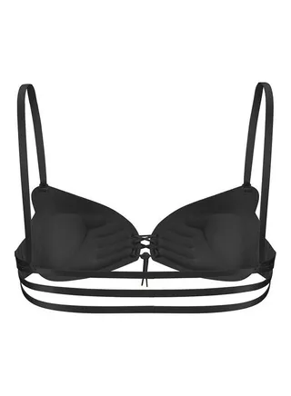 Long Back Buckle Stainless Steel Bra With Buckle Black 
