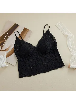 Erotic Lace Perspective Open Bra Lingerie Suit. 