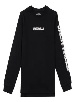 Jack Wills Sleeve Print Long Sleeve T Shirt 