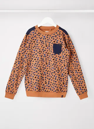 Kids/Teen Printed Sweatshirt Orange 