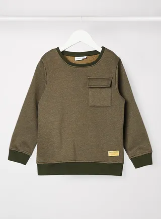 Kids/Teen Patch Pocket Sweatshirt Green 