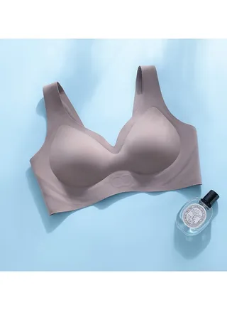 Seamless bra with soft push-up, breathable, comfortable and seamless bra without underwire. 