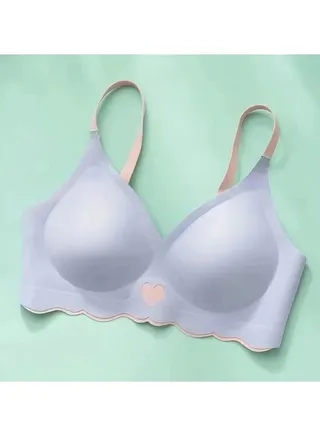 Bra Push-up Seamless Jelly Bra Fixed cup Comfortable Thin bra Breathable retraction Bra. 