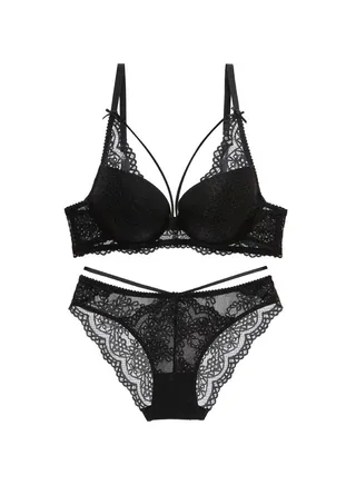 Comfy Solid Color Lace Bra And Panty. 