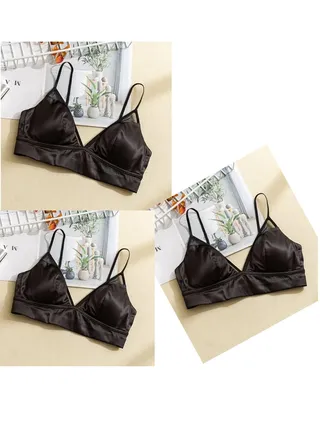 Underwear without underwire thin summer new suspenders（Three piece） 