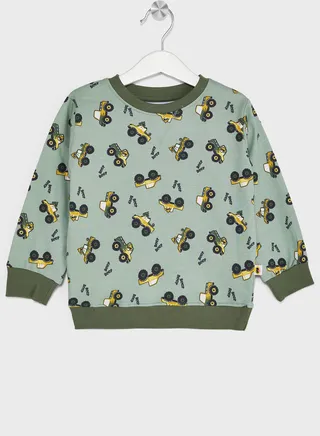 Kids Vehicle Print Sweatshirt 