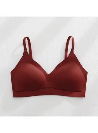 French lace bra Embroidery soft underwire thin cotton bra 