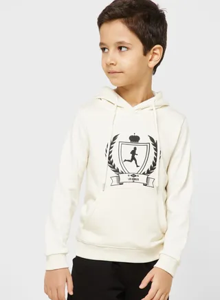 Chenille Embroidered Hoodie For Boys 