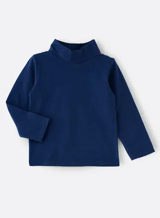 Basic solid turtle neck t-shirt 