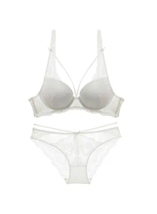Comfy Solid Color Lace Bra And Panty. 