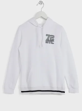 Boys Front And Back Printed Hoodie 