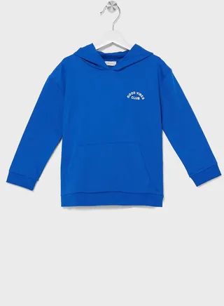 Kids Embossed Print Hoodie 