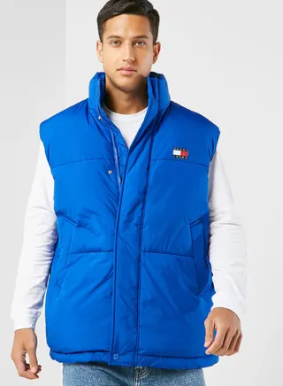 Logo Puffer Vest Jacket
