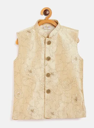 Boys' Beige Nehru Jacket 