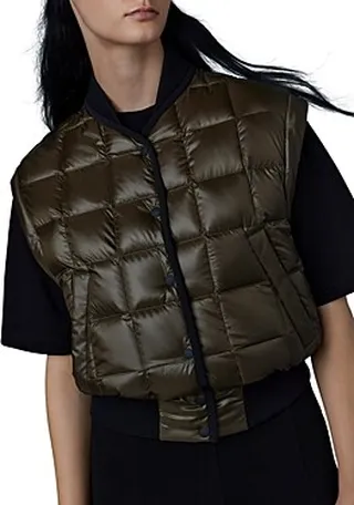 Mackage 2 in 1 Ultralight Recycled Sateen Crop Bomber Jacket