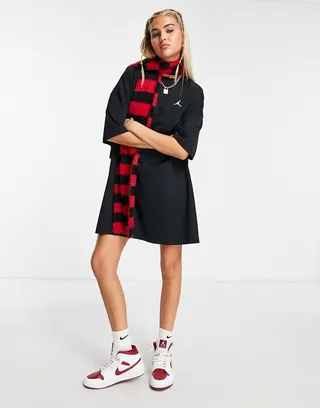 Nike Air Jordan Essentials t-shirt dress in black