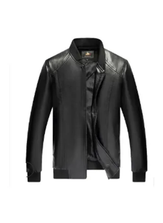 Casual Leather Jacket Black 