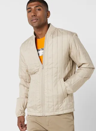Zip Through Bomber Jacket