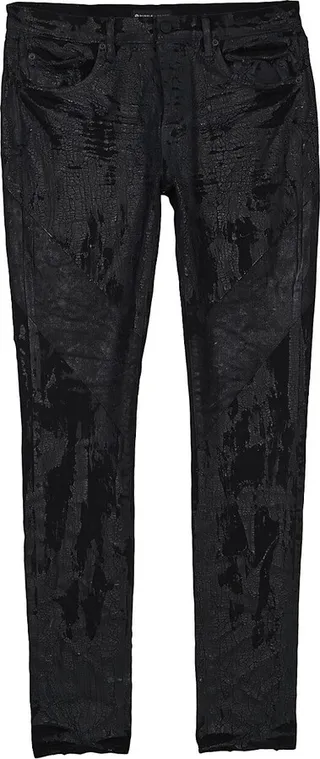P001 Crackle Low-Rise Skinny Jeans