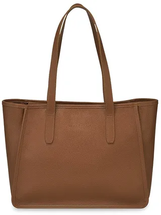 Le Foulonné Leather Shoulder Tote