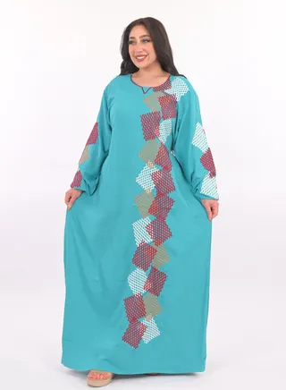 Cotton Abaya with elegant embroidery 