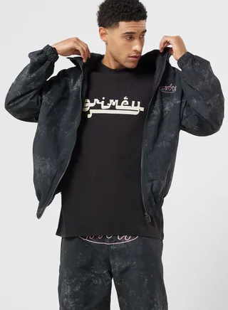 Melted Stone Tie And Dye Vintage Track Jacket