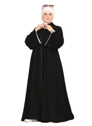 Women's Asdal Abaya for going out and receiving - black 
