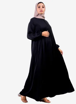 Silk kalon abaya made of Saudi crepe 