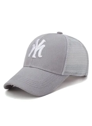Embroidered Leisure Duck Tongue Hat Fashionable Truck Driver Hat Adjustable Cotton Flat brim Hip Hop Men's and Women's Baseball Hat Sunshade Hat Grey 