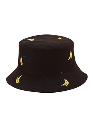 Printed Bucket Hat Black/Yellow 
