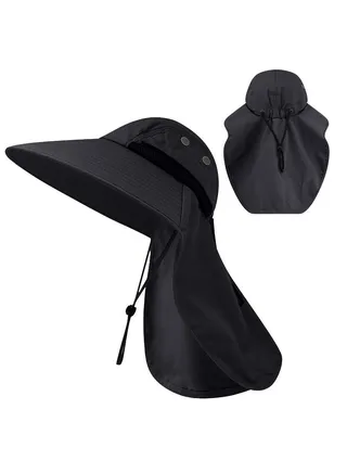 Summer Outdoor Sun Protection Hat Quick Drying Men's and Women's Sun Hat Large Overhang Shade Fisherman's Hat Mountain Fishing Hat 