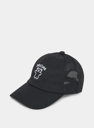 Embroidered Teddy Mesh Baseball Cap 