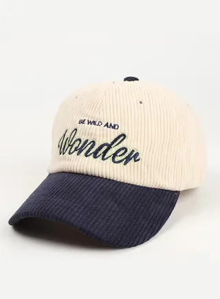 New Style Women Men Autumn Winter Warm Baseball Cap Letter Embroidered Splicing Peaked cap Korean Version Versatile Casual Adjustable Hat Navy+Beige 