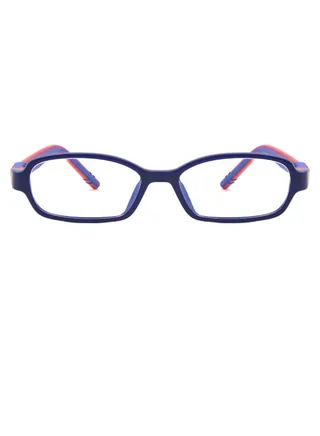 Kids' Blue Light Blocking Rectangular Frames Eyeglasses 