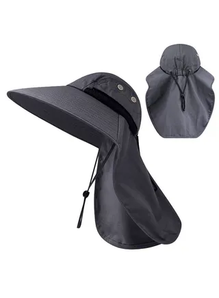 Summer Outdoor Sun Protection Hat Quick Drying Men's and Women's Sun Hat Large Overhang Shade Fisherman's Hat Mountain Fishing Hat 