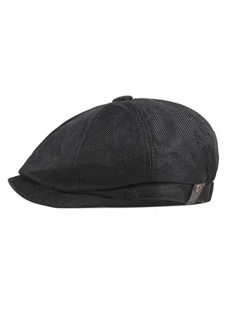Fashion Autumn Winter Cotton Breathable Beret Cap Sun Protection Comfort Adjustable Cowboy for Men Women Black 