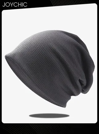 Slouch Beanie Hat for Men Women Stretchy Skull Cap Soft Spring Autumn Warm Daily Outdoor Cuffed Hats Unisex Comfortable Drak Grey 