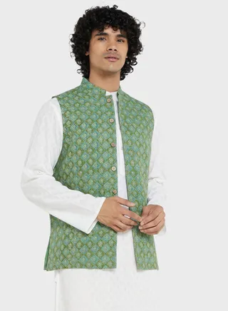 Printed Nehru Jacket