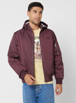 Essential Hooded Bomber Jacket 
