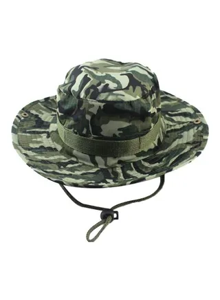 Printed Visor Hat Camouflage Green 