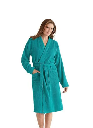 Peacock Green Colour Hotel Comfort And Spa Quality  Bathrobe XXL Size 
