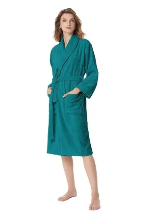 Peacock Green Colour Extra Soft and Highly absorbent  Bathrobe XXXL Size 