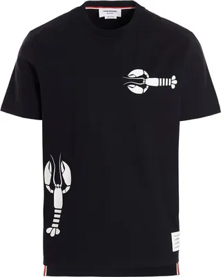 Thom Browne Lobster Icon Printed Crewneck T-Shirt