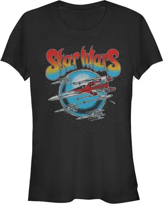 Junior's Star Wars: The Rise of Skywalker Groovy Flight T-Shirt - Black - Small