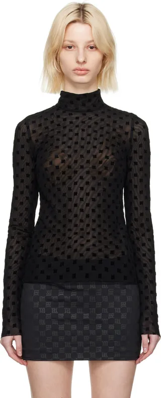 MISBHV Black Zip Turtleneck