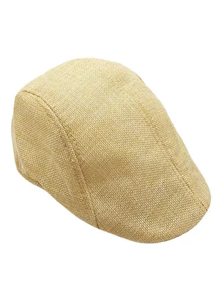 Casual Breathable Beret Flat Golf Hat HL255 Beige 