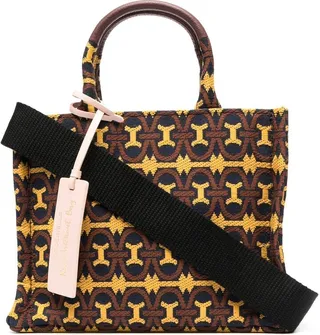 Monogram-Pattern Tote Bag