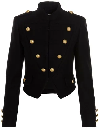 Moschino Button-Detailed High-Low Hem Jacket