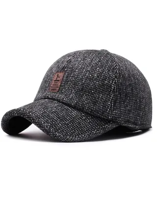 1pcs Men's Baseball Cap Warm Thick Hats Ear Protectors Earflap Winter Hat 