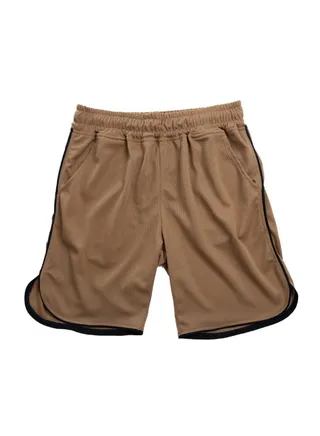 Sport Workout Pocket Shorts Brown 